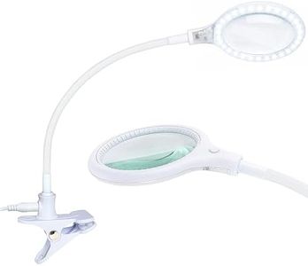 Brightech LightView Flex Magnifying Desk Lamp, 1.75X Light Magnifier, Adjustable Magnifying Glass with Light for Crafts, Reading, Close Work