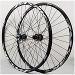 MTB Wheelset 26/27.5/29 Inch, Bicycle Rim 32H Mountain Bike Front & Rear Wheel 7-12 Speed Cassette Sealed Bearing Hubs (Color : Black, Size : 29 inch)