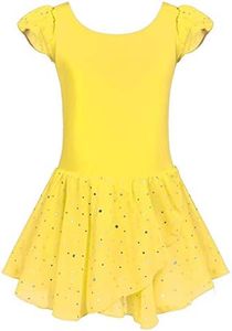 Arshiner Girls Ruffle Sleeve Ballet Dance Dress Tutu Skirted Leotard