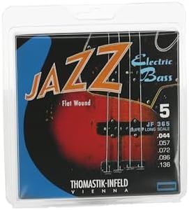 Thomastik-Infeld JF365 Jazz Flat Wound Bass Guitar Strings - .044-.136 Super Long Scale 36-inch 5-string