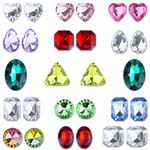 Yezmo 28PCS Rhinestone Shoe Charms, Bling Gems Shoe Charms Cristal Shoe Decoration Charms Jewel Shoes Accessories for Women Girls Wristband Clog Slides Sandals Gifts