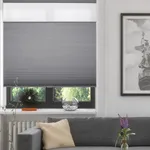 Zshine Manual Cordless Day and Night Cellular Shades Full Blackout Fabric Window Shades for Home, Office, Hotel, Club, Restaurant Custom Made Size (Light Grey)