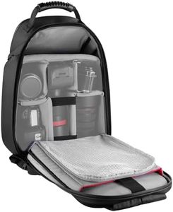 NEEWER Basics Camera Bag for Photographer, Water Resistant Digital Cam Backpack Shockproof Large Case Compatible with Sony Canon Nikon DSLR Mirrorless Lenses Small Photography Accessories, PB26 Black