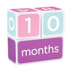 Pearhead Baby Milestone Belly Stickers (Blue) Age Cubes, Pink Pink