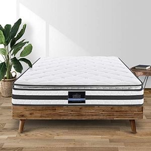 Giselle Bedding Single Mattress Bed Mattresses Innerspring Bonnell Spring Foam Breathable Pillow Top 21cm Thickness, 5Yrs Warranty, White with Vacuum Packed