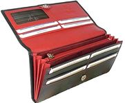 New ladies Visconti Colorado black red two tone soft leather purse wallet cd21