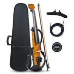 Kadence Premium Headless Electric Violin 4/4 Full Size | Professional Silent Electric Violin with Built-in Pickup | Electric Fiddle for Adults & Teens | Ideal for Practice, Stage & Recording