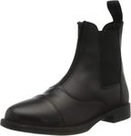 Rhinegold Boston Zip Front Leather Paddock Boot, Black, 4 (EU37)