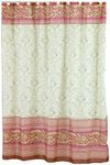 Carnation Home Fashions Fabric Shower Curtain, Victorian, 70-inch by 72-inch