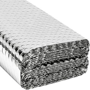 Double Reflective Insulation Roll, 23.6“X10‘ Double-Sided Aluminum Bubble Insulation Roll, Rv Window and Window Insulation for Winter and Summer, Garage Door, Roof, Car