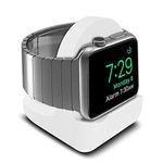 Pokanic Designed Compatible with Apple Watch Stand Holder Mount Series 8/7 / 6/5 / 4/3 / 2/1 / SE - 45mm / 44mm / 42mm / 41mm / 40mm / 38mm Stand with Night Stand Cable Management Slot (White)