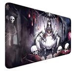 MTG Playmat with Zones Stitched Edges, Non-slip Rubber Bottom MTG Playmats, Smooth Rubber Surface Battle TCG Playmat 24" x 14" Halloween Mouse Pad MTG Mats+ Storage Bag