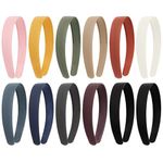 ANNA CREATIONS Fashion Plastic Elastic Wavy Hair Comb Teeth Shine Hairband Hoop Matte Accessory for Women (Multicolor) (Pack of 12 Pcs) (Matte-2, Large)