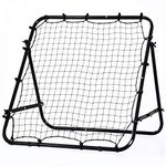 HOMCOM Football Rebounder Net, Adjustable Kickback Target Goal Teens Adults Training Aid for Multi-Sports Practise, Black