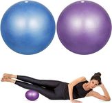 Sawanork Small Pilates Balls, Mini Exercise Barre Ball for Yoga, Stability Exercise Training Gym Anti Burst and Slip Resistant Balls for Abdominal Workouts, Core Strengthening (25 cm, Blue & Purple)