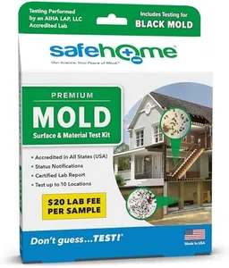 Safe Home® Mold Test Kit – Testing by Our AIHA Accredited Lab – Accredited in All 50 States – Lab Fee Required – Test up to 10-Locations Per Kit