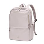 Women Backpack Separate Laptop Compartment Fits 15.6 Inch Notebook Casual Daypack Computer Bag for Work Travel Backpack Purse (Pinkish Gray)