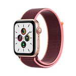 Apple Watch SE (1st Gen) [GPS + Cellular 44mm] Smart Watch w/Gold Aluminum Case with Plum Sport Loop. Fitness & Activity Tracker, Heart Rate Monitor, Retina Display, Water-Resistant