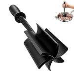 Meat Chopper for Ground Beef, Heat Resistant Meat Masher for Hamburger Meat, 5 Curved Blades Ground Beef Smasher, Nylon Meat Spatula Chopper, Non Stick Hamburger Chopper, Mix and Chop Kitchen Tool