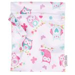 POLKA TOTS Waterproof & Reusable Wet Dry Baby Diaper Bag with Zipper for Travel (Pack of 2), Beach, Pool, Dirty Gym Clothes, Wet Swimsuits, Toiletries (30 x 40 CM, Flamingo & Owl Design)