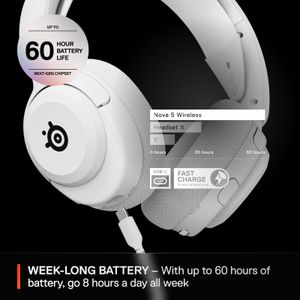 SteelSeries Arctis Nova 5 Wireless Gaming Headset – White