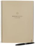 Rocketbook Fusion Smart Reusable Notebook - Calendar, To-Do Lists, and Note Template Pages with 1 Pilot Frixion Pen & 1 Microfiber Cloth Included - Celestial Sand, Letter Size (8.5" x 11")