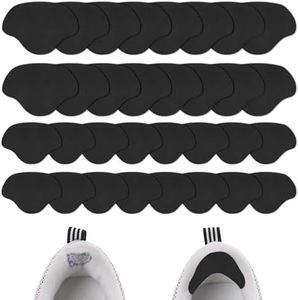 Sekonow 16 Pairs Shoe Heel Repair, Self-Adhesive Shoe Patches for Holes, Leather Shoe Repair Kit Heel Protectors for Sneakers Leather Shoes High Heels, 2 Sizes, Black