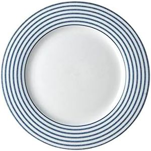 Laura Ashley Blueprint Collectables Assiette à petit-déjeuner en porcelaine à rayures 23 cm