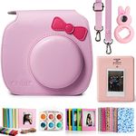 CAIUL 7 in 1 Fujifilm Instax Mini 8 8+ 9 Camera Accessories Bundles (Pink Bow-Knot Mini 8 Case/Mini Album/Close-up Selfie Lens / 6 Colors Filters/Wall Hang Frames/Film Frame/Film Stickers)