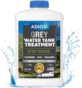 ADIOS! RV Grey Water Tank Treatment and Cleaner, Enzyme Deodorizer for Sink Drains for Camper Gray Tanks