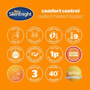 Silentnight King Size Electric Blanket – Soft Heated Bed Cover