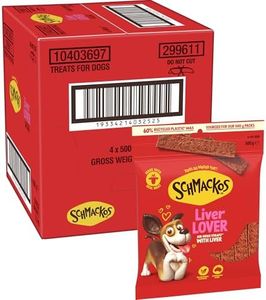SCHMACKOS Strapz Dog Treats With Liver 500g, 4 Pack