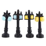 BHOOLU&GOOLU Retro Mini Street Lamp for Fairy Garden Decoration-(4 pcs/Set)