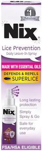 Nix Lice Prevention Daily Leave-In Spray for Kids, Long-Lasting Protection, Repels Superlice, 6 Fl Oz