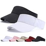 K·K Sun Visor Cap-Women Golf Visor Adjustable Visor Hat Empty Top Baseball Cap Black and White