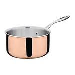 Vogue Tri Wall Copper Saucepan 180 mm/2.3 Litre, Material: Aluminium/Steel/Copper Tri-wall, Induction Compatible, Lid Sold Separately (Y423), CM675