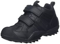 Geox Boy's J Savage G Low Top Trainers, Black, 1 UK