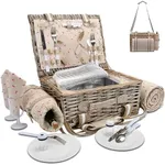 SatisInside 31Pcs Picnic Basket Set