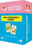 Illustrated High-Frequency Words Flash Cards for ages 4+ with 100 colourful illustrations - Perfect for Reception, Year 1 and Year 2