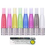 WOLFTEETH Genuine 5 X Electronic Shisha Pipe GS H2S Dual Coil Clearomizer Ego T E Cigarette Vapor Atomizer Atomiser | 1.5ML | Replaceable Core | Mixed Color/Nicotine Free 1111