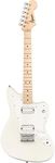 Squier Mini Jazzmaster Electric Guitar, Olympic White, Maple Fingerboard