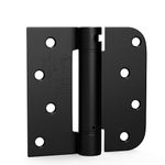 goldenwarm 3pack Black Door Hinges 4 Inch Self Closing Spring Door Hinge with Square & 5/8" Radius Corners - Adjustable Door Closing, Residential & Heavy-Duty Door Hardware