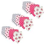 Hudson Baby Bandana Bib, Floral 12-Pack, One Size