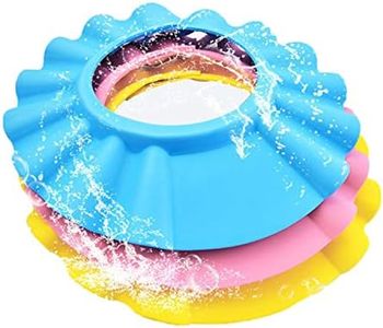 3 piezas Gorro de Ducha Bebé, Ajustable Visera Baño Niños, Sombrero Baño Bebé, Sombrero Champú Baño Ajustable, Ajustable Gorro Ducha Bebe para Protege Los ojos y las orejas para Niños & Bebés
