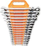 GearWrench 9902D Flex Head Ratcheting Combination Wrench Set, Metric, 16 Piece