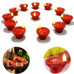 BONZELLA 6 Pcs Water Sensor Diya Lights Electric Flameless & Smokeless LED Diyas | Eco-Friendly Led Diyas Candle Warm Ambient Lights for Home Decor, Diwali Festivals Decoration,Christmas,New Year(6)