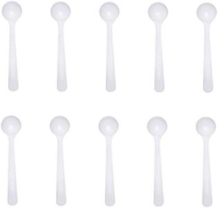 10-Piece Food Grade Long Handle Nontoxic Reusable Plastic Measuring Spoon Coffee Teaspoon Milk Powder Spoon Kitchen Spoons (1 g Measuring)