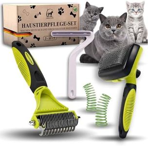ORIENTPAW® Profi Katzenbürste 3er Set – Katzen Pflegeset - 100% Komfort & Hygiene dank gerundeter Massageborsten – selbstreinigende Katzen Fell Bürste für Kurzhaar & Langhaar – Unterfellbürste Katzen