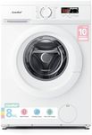 COMFEE' Freestanding Washing Machine,8KG Load,1400RPM,Steam Wash,Slim Design,Quick Wash,BLDC Durable Inverter Motor,Energy Class A,White-CFE12EW80/W