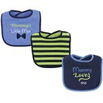 Luvable Friends Unisex Baby Cotton Drooler Bibs with Fiber Filling, Boy Mommy, One Size